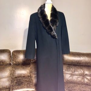 Vintage Madeline by Alorna long faux fur wool coat